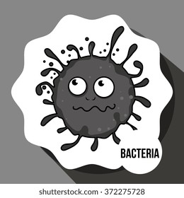 Germs and bacteria cartoon