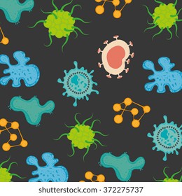 Germs and bacteria cartoon