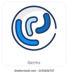 Germs And Bacteria Icon Concept