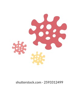 Germs and bacteria icon design template