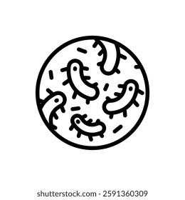 germs and bacteria icon vector design in trendy style