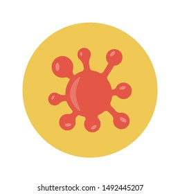 germs glyph flat vector icon