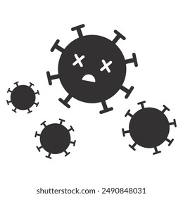 Keim-Symbol, Bakteriensymbol, flache Vektorillustration auf weißem Hintergrund