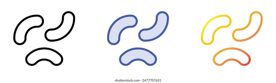 germs icon. Linear, Blue Fill and Gradient Style Design Isolated On White Background