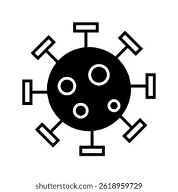 Icono de gérmenes sobre fondo blanco