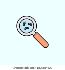 germs, lab research color vector icon, vector illustration