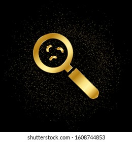 germs, lab research gold icon. Vector illustration of golden particle background. isolated vector sign symbol - Education icon black background