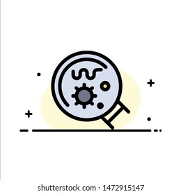 Germs, Laboratory, Magnifier, Science  Business Flat Line Filled Icon Vector Banner Template