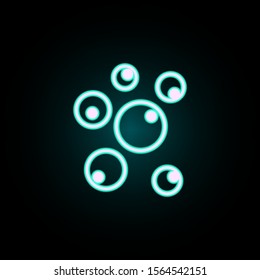 Germs neon icon. Simple thin line, outline vector of bacteria icons for ui and ux, website or mobile application
