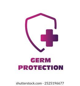 Escudo de la protección de los gérmenes, refuerzo de la inmunidad, Vector del escudo