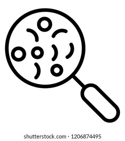 Germs under magnifying glass, Microorganism concept