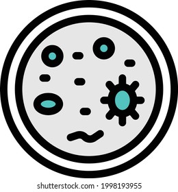 germs vector colour line icon