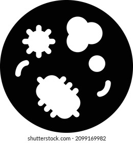 germs vector illustration isolated on a transparent background . glyph vector icons for concept or web graphics.
