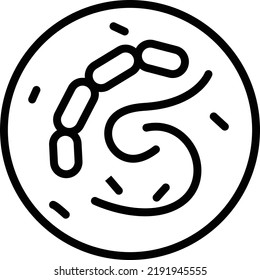 gérmenes Ilustración vectorial sobre un fondo transparente.Símbolos de calidad premium.Iconos vectores de trazo para el concepto y el diseño gráfico.