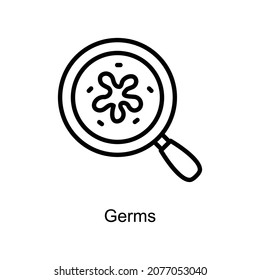 Germs vector outline icon. Illustration style EPS 10 file format