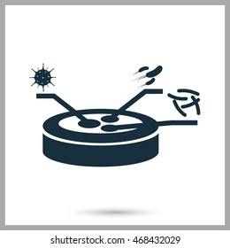 Germs and viruses icon on the background