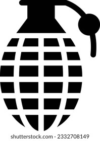 gernade Vektorgrafik einzeln auf transparentem Hintergrund. glyph-Vektorsymbole für Konzept- oder Web-Grafiken.