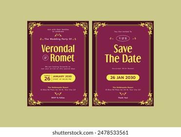 Gernet Decotives Wedding Invitation Template