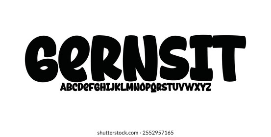 Gernist, sports abstract digital tech font. Logo creative font, type, technology, movie, digital, music, movie. Font and illustration in vector format.
