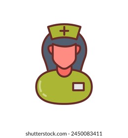 Gerontological Nurse icon in vector. Logotype
