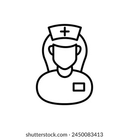 Gerontological Nurse icon in vector. Logotype
