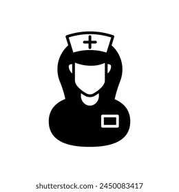 Gerontological Nurse icon in vector. Logotype
