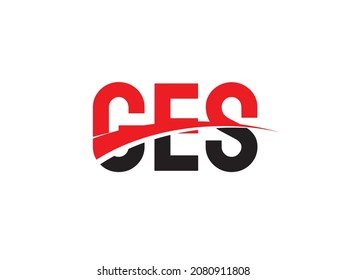 Letra GES Ilustración del vector de diseño del logotipo inicial