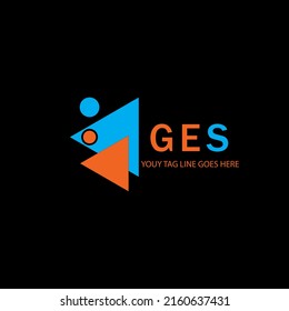 GES letter logo creative design with vector graphic