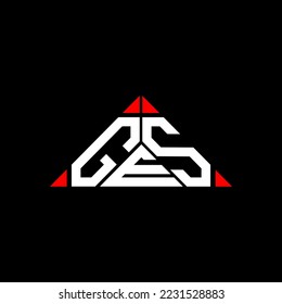 Logo de la carta GES diseño creativo con gráfico vectorial, logotipo GES simple y moderno.