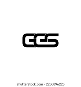 ges lettering initial monogram logo design