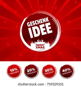 Geschenkidee Weihnachten buttons. Christmas Present idea and buttons.