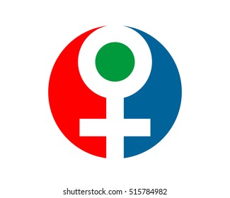 gestalt female symbol image vector icon