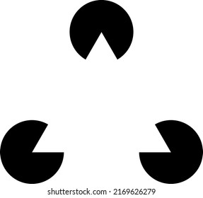 Gestalt Geometric figures example Illusion illustration