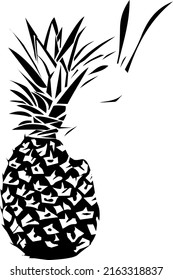 Gestalt icon of rabbit and ananas