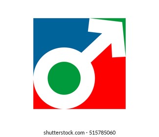 gestalt male symbol image vector icon