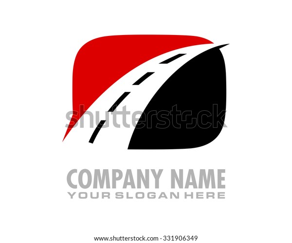 Gestalt Silhouette Highway Highroad Asphalt Logo Stock Vector (Royalty ...