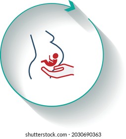 Gestational Surrogacy Process Icon Vector Design