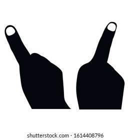 gesticulation, sign or hand gesture, be careful not to vector icon