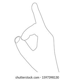 gesticulation, sign or hand gesture, good, quality mark vector icon