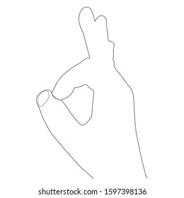 gesticulation, sign or hand gesture, good, quality mark vector icon
