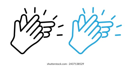 Gesture of Appreciation Line Icon. Praise and Acknowledgment Hand icon in outline and solid flat style.