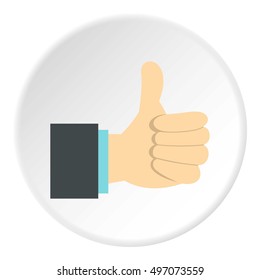 Gesture approval icon. Flat illustration of gesture approval vector icon for web
