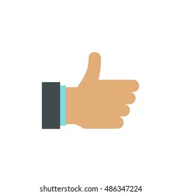 Gesture approval icon in flat style isolated on white background. Gestural symbol vector illustration