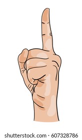 gesture of attention by fingers