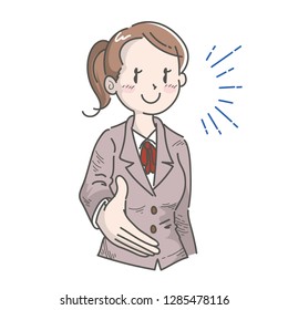 Gesture of businesswoman  - Handshake