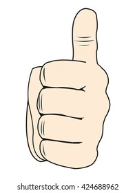 Gesture by hand on white