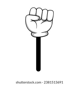 gesture cartoon hand cartoon. arm element, finger human, symbol thumb gesture cartoon hand sign. isolated symbol vector illustration