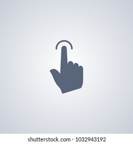 Gesture click icon, vector best flat icon on white background , EPS 10