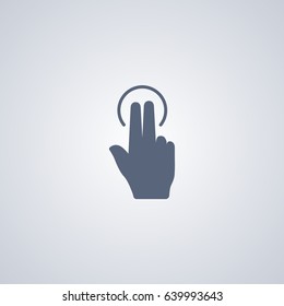 Gesture click with two fingers icon