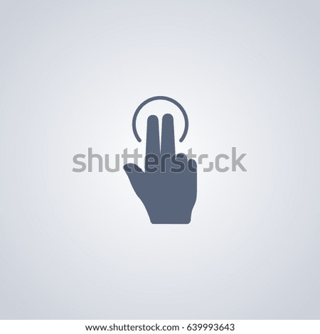 Gesture click with two fingers icon